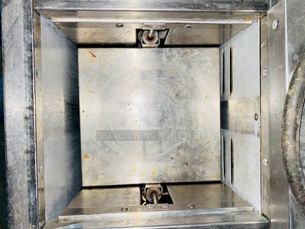 SWEET! Aladdin Temp-Rite DH08 3 Columns Dish Heater, Fits Up To 9 inch Plates. 

In Working Condition When tested. 
208V, 240V, Single Phase, 15.9Amps, 20Amps, 60HZ, 3-wire

47 1/8"x24 1/2"x42 13/16"
300 lbs

3 dispensing columns
Durable and attractive stainless steel cabinet
Fully insulated heater compartment
Four swivel 5" casters, two with brakes, for ease of maneuverability and stability
Convenient push/pull handle
Corner bumpers
Tight fitting lid design seals without gasket
Eight foot long, three wire, grounded electrical supply cord and plug with strain relief - Image 4 of 9