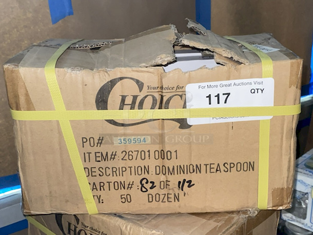 NEW/NEVER USED! (44) 1-Dozen Packages of Choice 267010001  Dominion Teaspoons. 600 Spoons In Total. 44x Your Bid - Image 2 of 2
