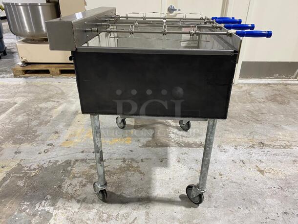 4 stick Charcoal chicken bbq Rotisserie - Image 1 of 5