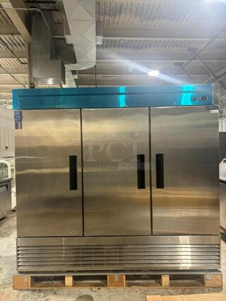Brand New Scratch & Dent Dukers D83F 3-Door Commercial Freezer in Stainless Steel
