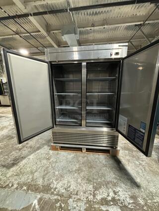 Brand New Scratch & Dent Dukers D55R 55" 2-Door Commercial Reach-In Refrigerator in Stainless Steel
