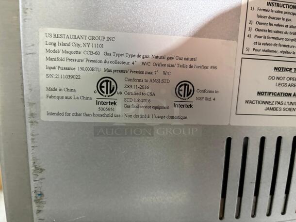 Brand New Cookline CCB-60 60" Gas Countertop Radiant Charbroiler - 150,000 BTU Charbroiler only Bottom freezer not included
 - Image 4 of 5