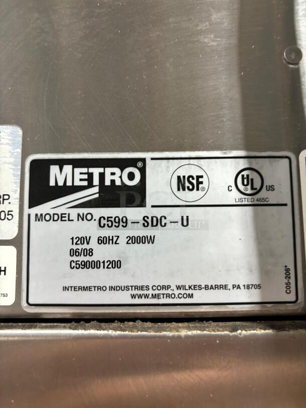 Metro C599-SDC-U Full Height Insulated Mobile Heated Cabinet w/ (17) Pan Capacity, 120v
 - Image 3 of 5
