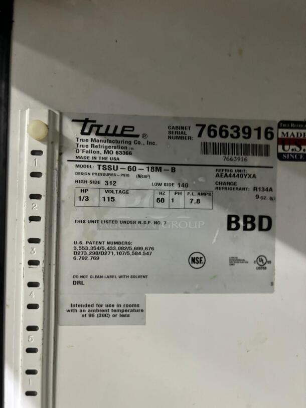 True TSSU-60-18M-B-HC~SPEC3 ADA 60" Spec Series® Mega Top Sandwich/Salad Prep Table w/ Refrigerated Base, 115v
 - Image 4 of 6