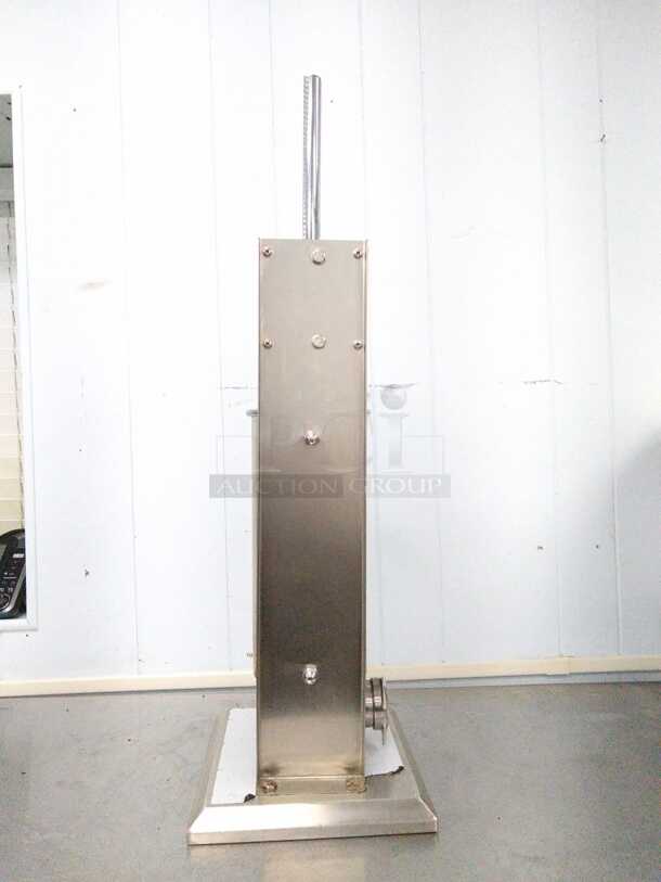 Hakka 11 lb. Stainless Steel Vertical Manual Sausage Stuffer with Different Sized Stainless Steel Funnels
 - Image 4 of 8