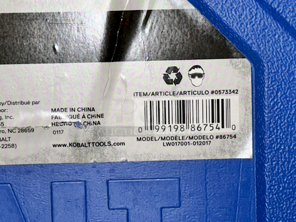 Kobalt 138-Piece Standard (SAE) and Metric Combination Polished Chrome Mechanics Tool Set with Hard Case - Image 3 of 5