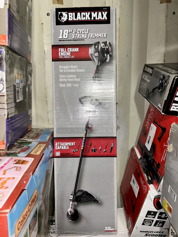 Black Max 2-Cycle 18" String Trimmers, Gas. 2x Your Bid - Image 1 of 4