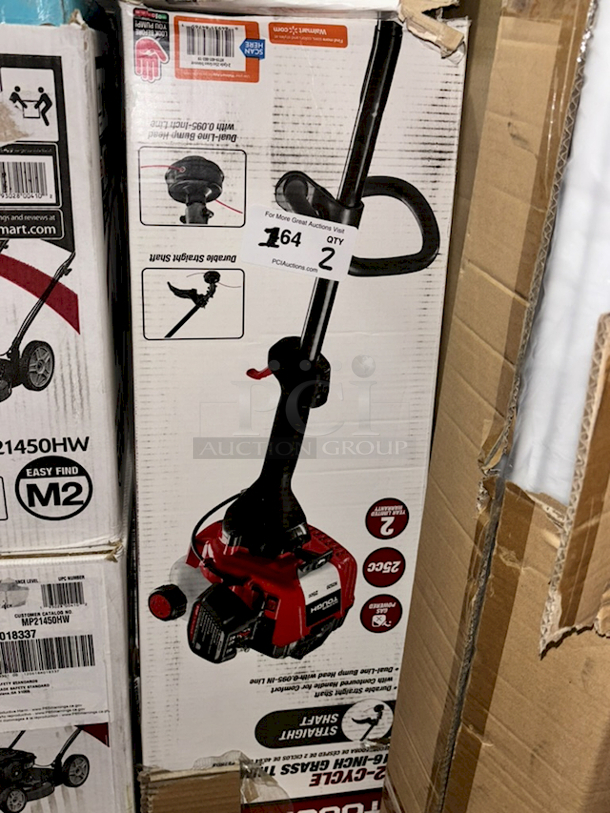 Hyper Tough 2-Cycle 16-Inch Grass Trimmer, Curved Shaft, Gas Powered, 25 CC. 2x your bid.  - Image 1 of 1