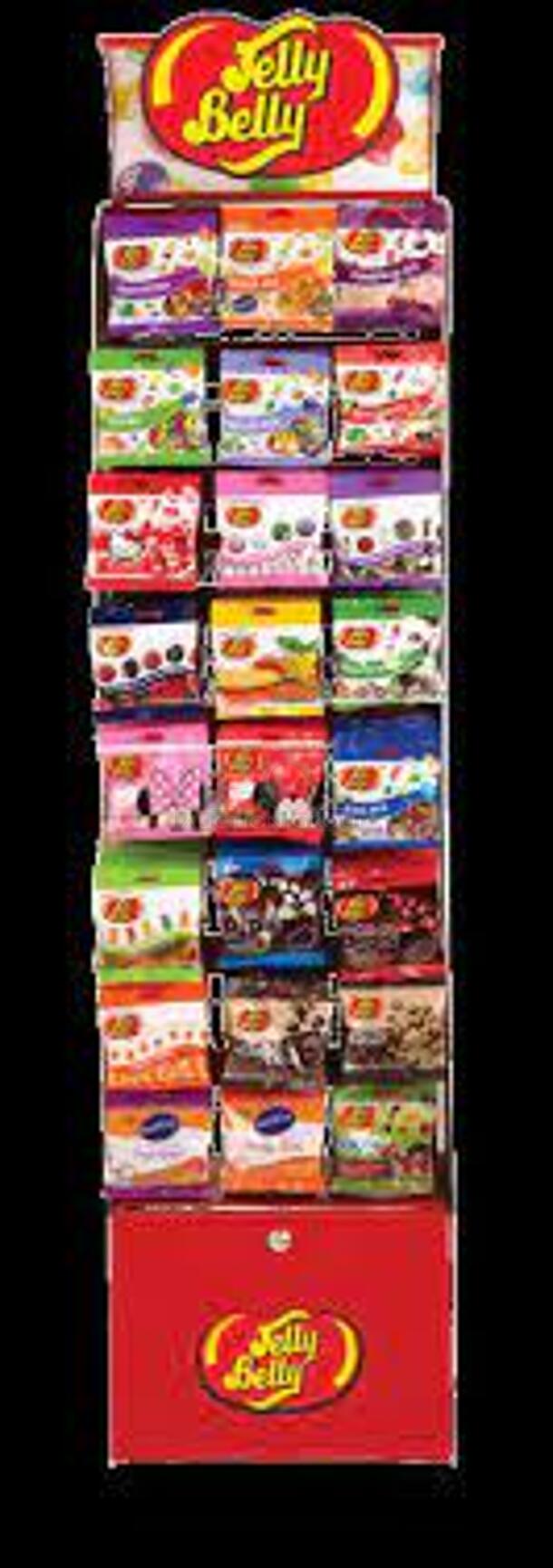 Box of Jelly Belly 88168 Red Metal Rack Pieces! Stock Picture Used As Gallery - Image 1 of 3