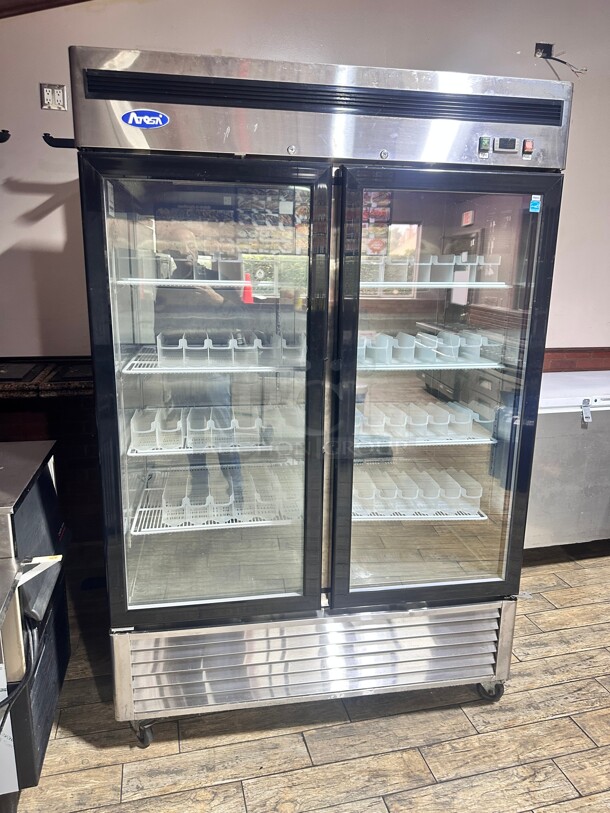 Late Model Atosa MCF8707GR Refrigerator Merchandiser Two-section 54-2/5W X 31-7/10D X 83-1/10H Working  - Image 9 of 10