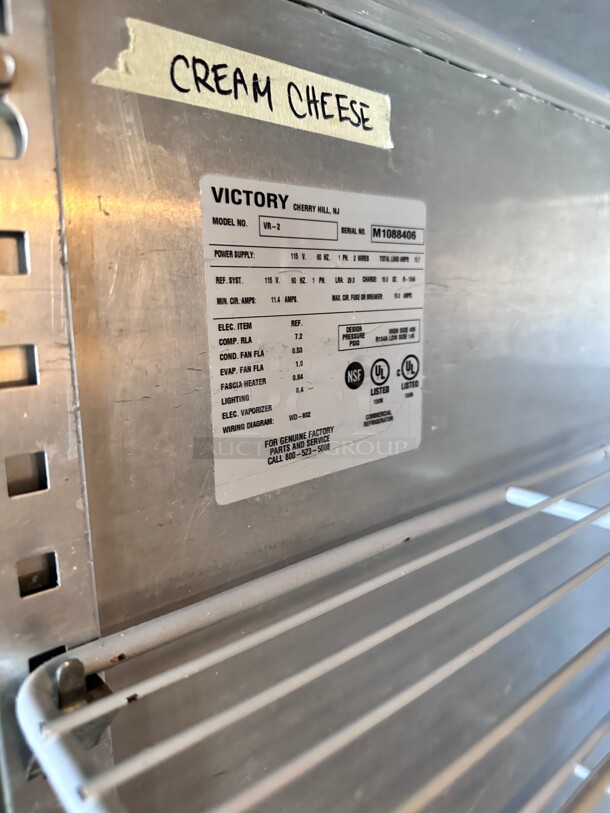 Working Victory Refrigeration VR2 Refrigerator, Reach In, 2 Section, Value Line, Energy Star, 45.4 cu ft 115 Volt - Image 5 of 6