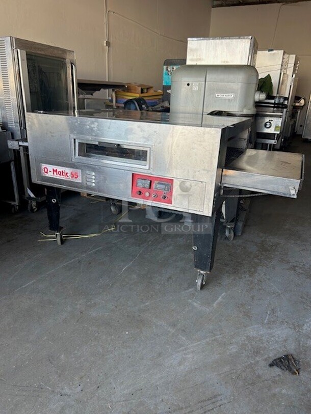 Q-MATIC Q-55 Conveyor Pizza/Pretzel Oven Neural Gas Working - Image 1 of 10