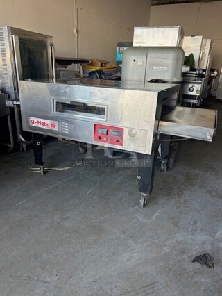 Q-MATIC Q-55 Conveyor Pizza/Pretzel Oven Neural Gas Working