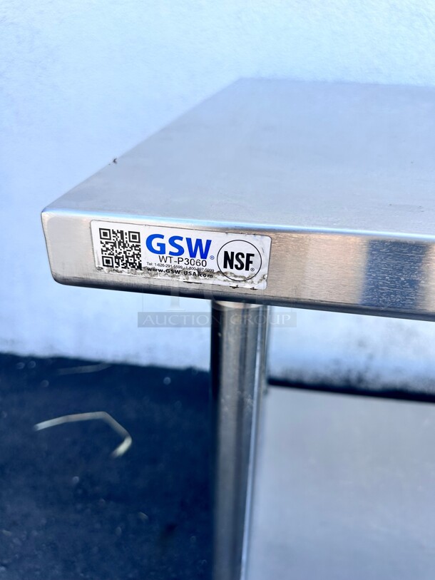 Clean GSW USA WT-P3060 Premium All Stainless Steel 30 x 60 Work Table - Image 3 of 5