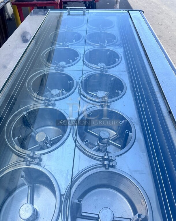 Excellent Condtiin Gelo SCACCO MATTO 72" Ice Cream Showcase 220 Volt Tested and Working - Image 1 of 8