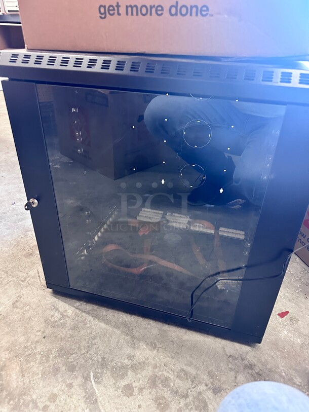 25 inch Tall steel component rack With a Key Great for Camera and Music  - Image 3 of 5
