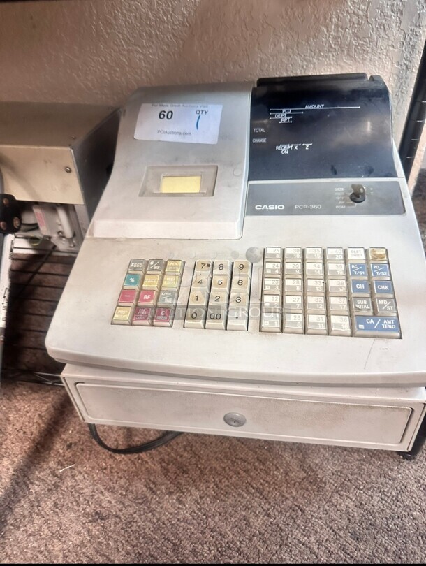 Casio PCR-360 Old Style Cash Register - Image 1 of 5