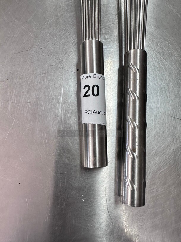 Commercial  Stainless Steel French Whip / Whisk with Metal Handle - Image 3 of 6