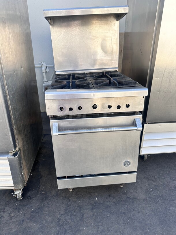 US Range Commercial 4 Burner With Oven Gas Range Working - Image 7 of 7