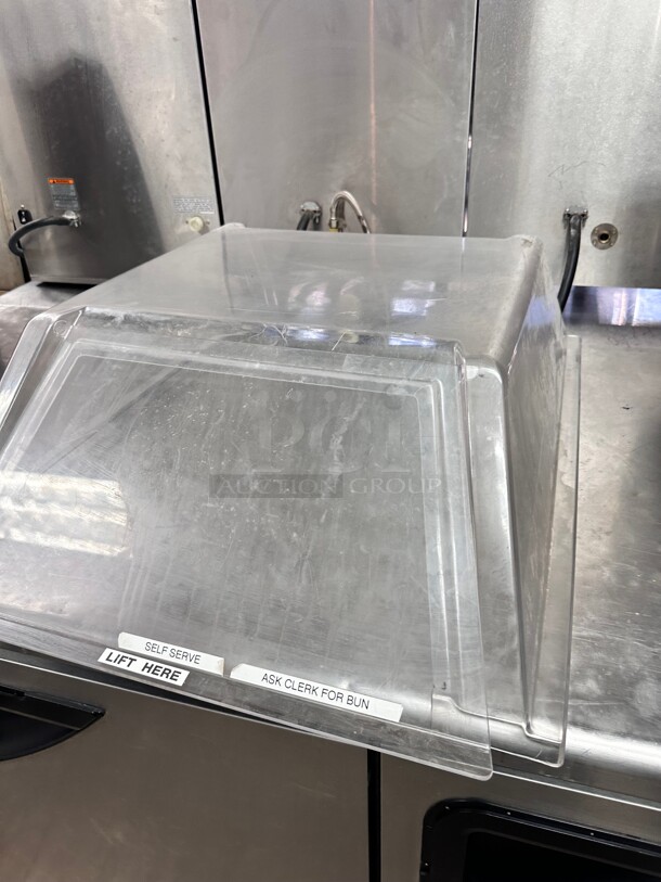 Nemco 8027GD Polycarbonate Grill Cover Sneeze Guard w/ Door  - Image 7 of 9