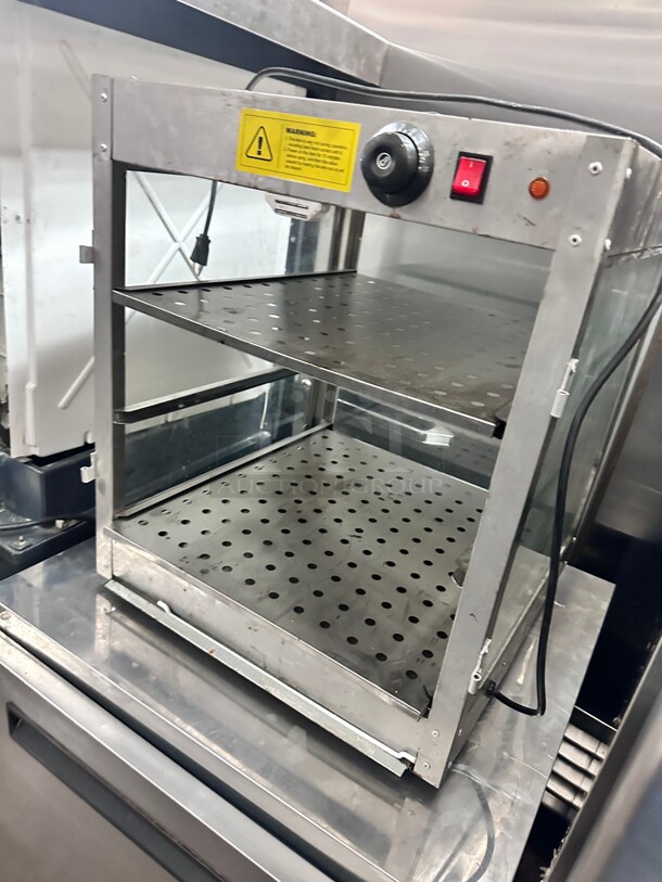 Commercial 3 Tier Food Warmer Display Case Pizza Cabinet Missing Front Door 115 Volt Working - Image 1 of 6