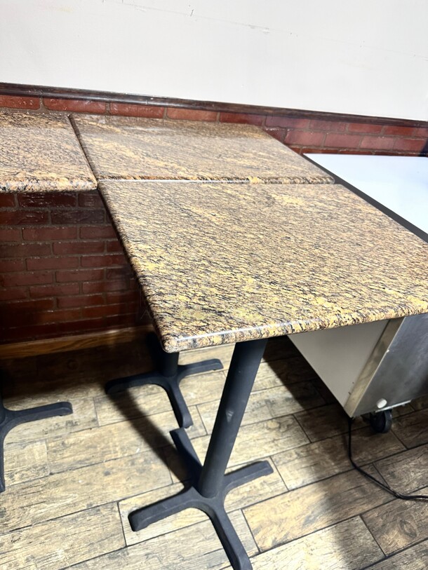 Commercial Granit Table 30x30 With Base - Image 6 of 9