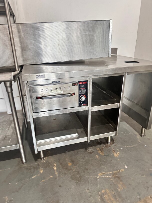 Commercial Stainless Steel Table with  Warmer Drawer 115 Volt
50x36x24 - Image 2 of 8