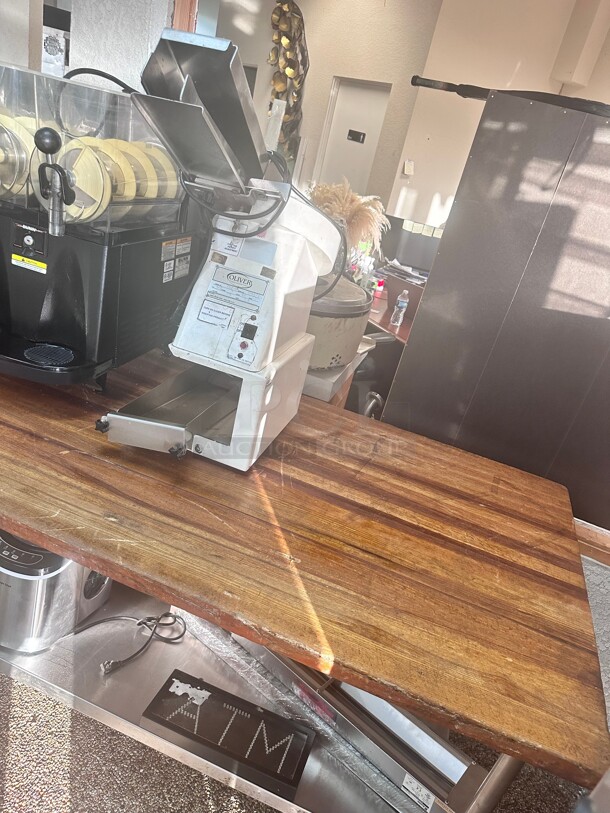 John Boos & Co.  Wood Top Work Table with Stainless Steel Base and Adjustable Undershelf - 36 inch x 72 inch NSF - Image 5 of 6