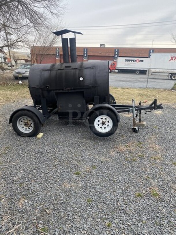 Sweet! LANG Heavy Duty Commercial Deluxe 60 Mobile 3 Tier Smoker Trailer! 