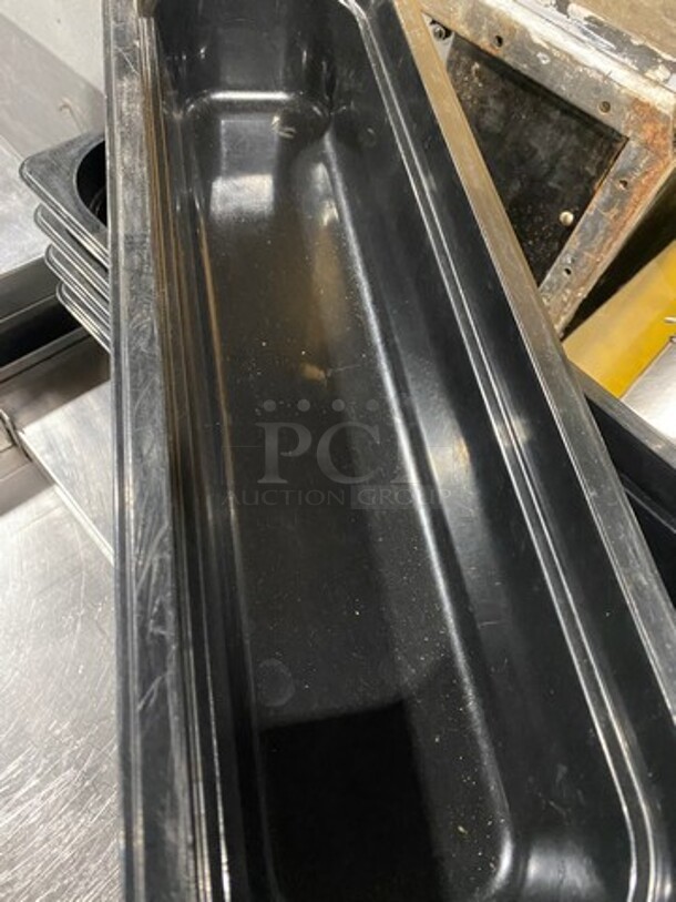 Cambro Black Poly 2/4x4" Food Containers! 5x Your Bid! - Image 4 of 8