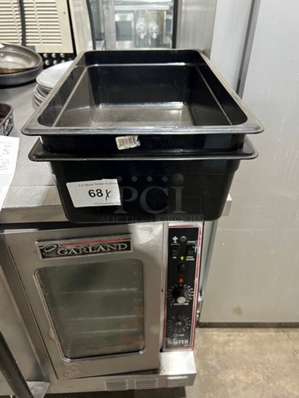 Cambro Black Poly 1/1x6" Food Containers! 2x Your Bid! - Image 1 of 6