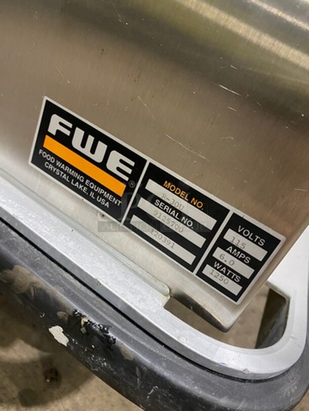 FAB! FWE Commercial Refrigerated Single Door Holding Cabinet! Solid Stainless Steel! On Casters! Model: R30U SN: 9125700 115V 60HZ 1 Phase - Image 7 of 8