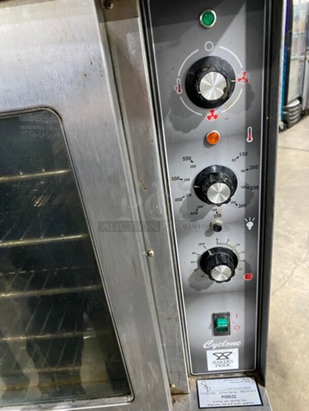 WOW! LATE MODEL! 2017 Bakers Pride LP Powered Commercial Convection Oven! With View Through Doors! With Oven Metal Racks! All Stainless Steel! On Legs! Cyclone Series! WORKING WHEN REMOVED! Model: BCO11G SN: 555111210017 - Image 7 of 12