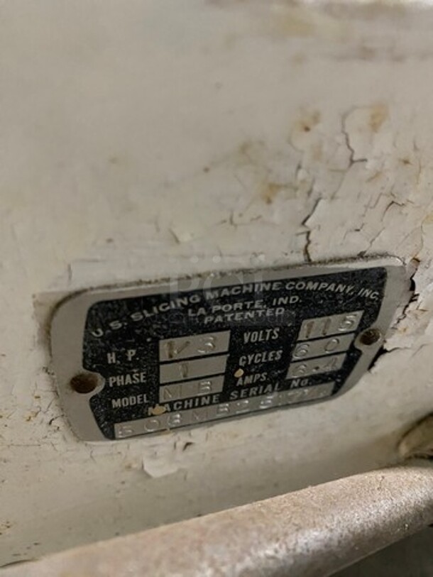 U.S Slicing Machine Commercial Countertop Bread Loaf Slicer! Model: MB SN: 508MB2917 115V 60HZ 1 Phase - Image 6 of 8