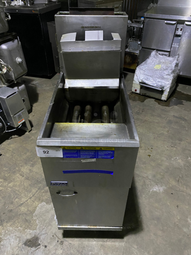 Pitco Natural Gas Powered Deep Fat Fryer! All Stainless Steel! On Legs! Model: 35C SN: G15JE067869
