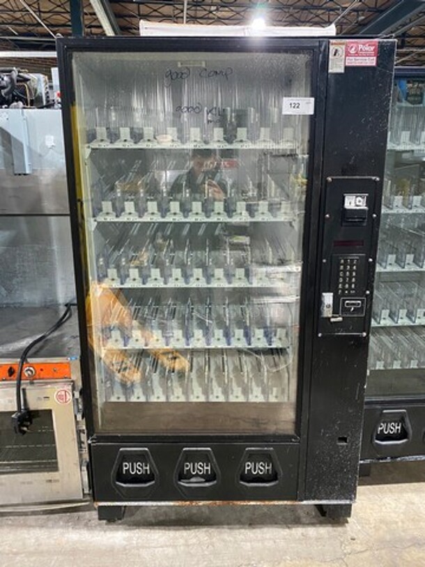Dixie Narco Commercial Drink Vending Machine! With Bill And Coin Acceptor! Model: DN5591 SN: 03358158BA 120V 60HZ 1 Phase