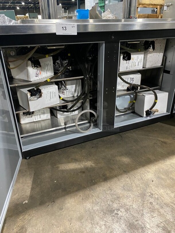 AMAZING! Beverage Air Commercial Refrigerated 10 Tap Cold Brew Coffee Kegerator! With 2 Door Storage Space Underneath! Model: WTR67AHCMMB SN: 13304505 115V 60HZ 1 Phase - Image 5 of 9