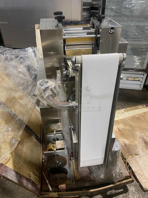 WOW! BRAND NEW! IN THE CRATE! Commercial Floor Style Imitation Handmade Dumpling Machine! All Stainless Steel! - Image 2 of 10