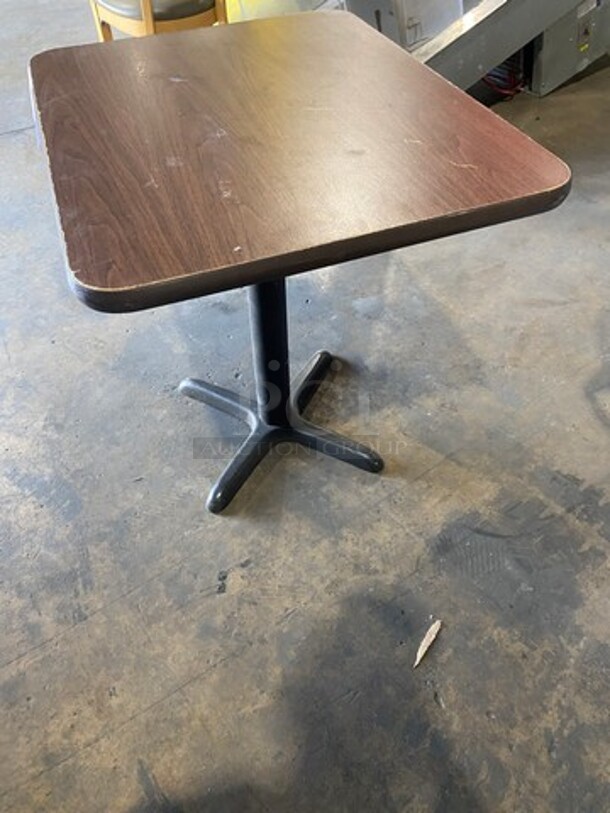 Wooden Top Table! With Black Metal Base! 2x Your Bid! - Image 4 of 7
