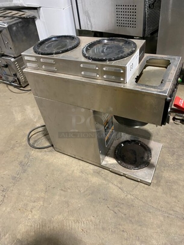 Bunn Commercial Countertop Single Coffee Brewer Machine! With 3 Coffee Pot Warmers! With Hot Water Line! Stainless Steel Body! Model: CWTF15 SN: CWTF327131 120V 60HZ 1 Phase - Image 2 of 8