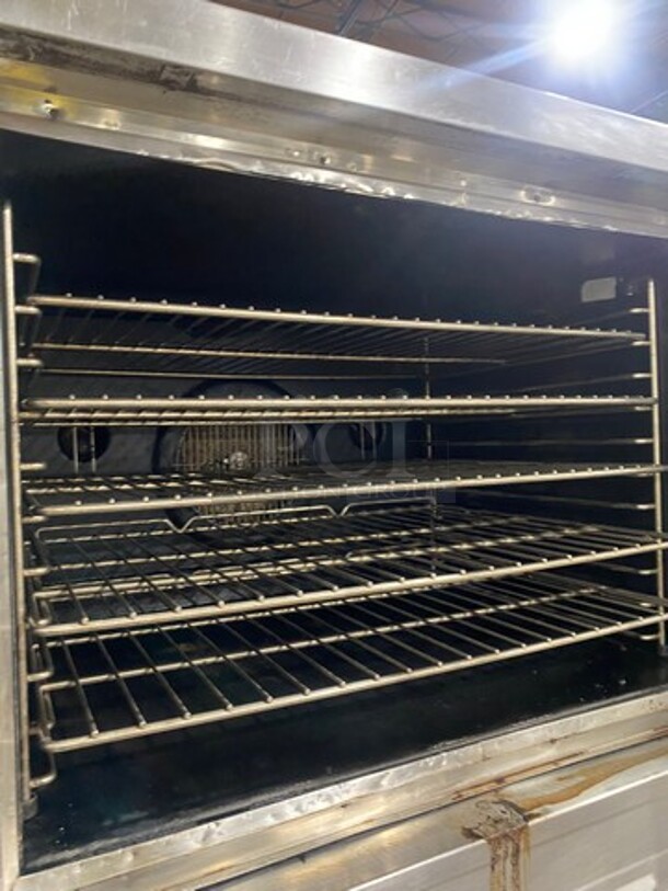 Blodgett Commercial Natural Gas Powered Double Deck Convection Oven! With View Through Doors! Metal Oven Racks! All Stainless Steel! On Casters! 2x Your Bid Makes One Unit! - Image 6 of 10