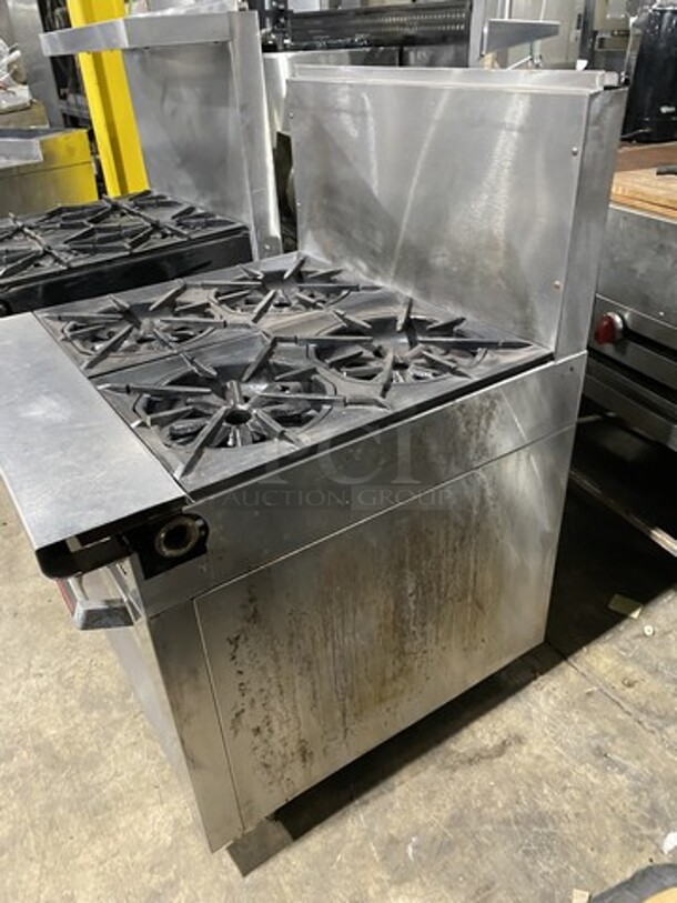 Garland Natural Gas Powered Heavy Duty Wide Series 4 Burner Range! With Full Size Oven!  - Image 3 of 9
