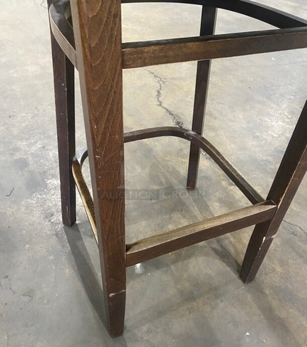 Wooden Window Back Bar Height Chairs! 4X Your Bid - Image 6 of 6