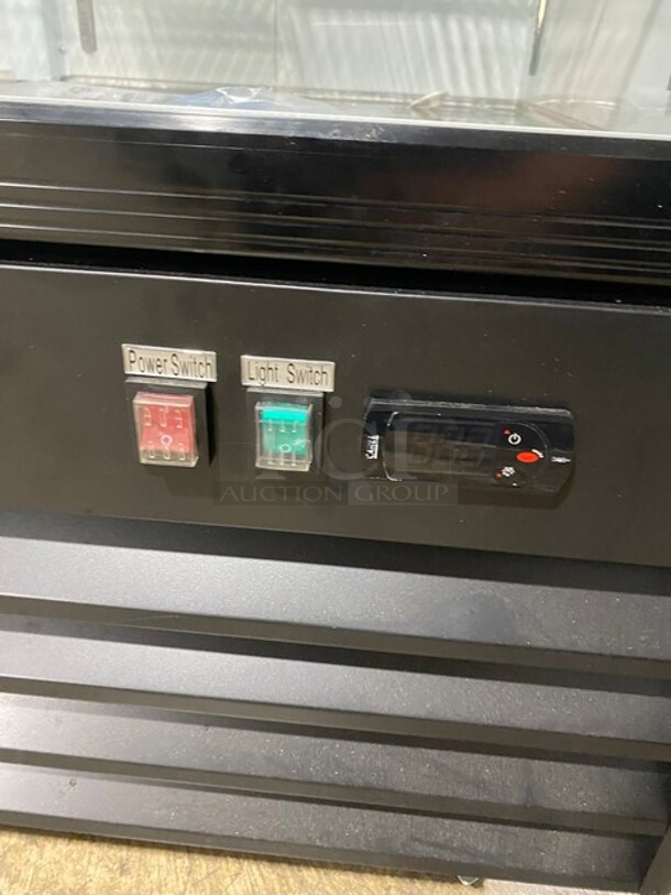 WOW! LIKE NEW! Late Model 2023! Avantco Commercial Double Glass Door Reach In Refrigerator/Merchandiser! With LED Lights! With Poly Coated Racks! With Label/Price Bracketts! On Casters! 115V! Model: 178GDC49HCB SN: 920712013 7166 2312! Working When Removed! - Image 9 of 11
