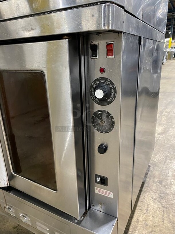 BEAUTIFUL! Blodgett Commercial Natural Gas Powered Double Stacked Convection Oven! With Metal Baking Racks! With View Through Doors! On Commercial Casters! All Stainless Steel! 2 X Your Bid! Makes One Unit! - Image 8 of 9