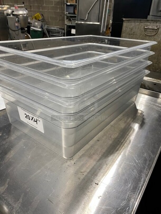 Cambro Clear Poly 1/1x6" Food Containers! 4x Your Bid! - Image 2 of 8