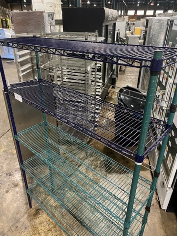 Metro 5 Tier Shelf! On Legs! BUYER MUST DISMANTLE! PCI CANNOT DISMANTLE FOR SHIPPING! PLEASE CONSIDER FREIGHT CHARGES! - Image 5 of 7