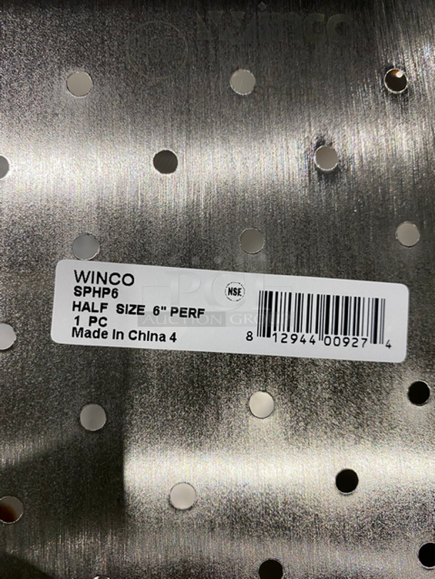 NEW! IN THE BOX! Winco Stainless Steel Perforated Food Pans! 6 Pans In Box! 6x Your Bid! - Image 8 of 8