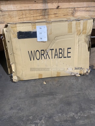 New In The Box! All Stainless Steel 30X24 WORK/PREP TABLE WITH UNDERSHELF! 