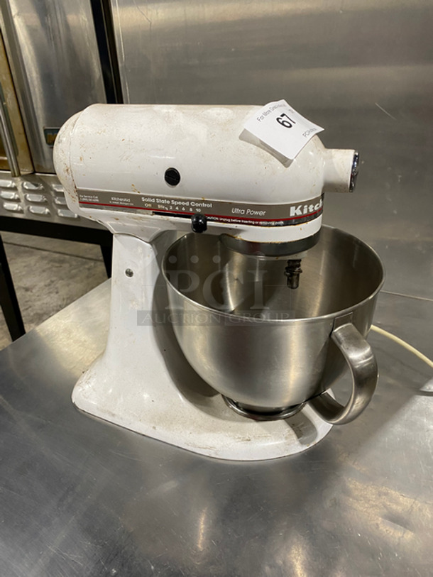Kitchen Aid Countertop Planetary Mixer! With Stainless Steel Bowl! Model: KSM90 - Image 2 of 7